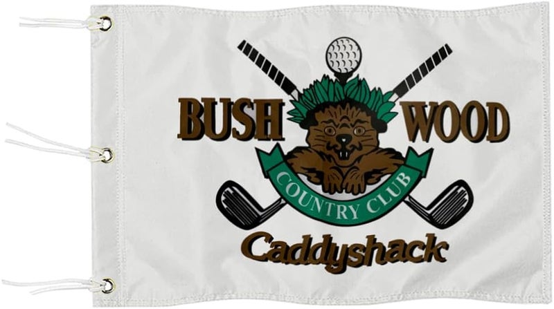 2BUT Standard Bushwood Country Club .Golf Pin Flag Practic Putting Green Golf Flag For Backyard Garden Double-Sewn 600D Nylon Miniature Pin Flag (BWD 20"X13" Grommet) - Image 1